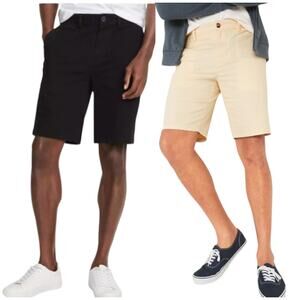 Old Navy Black & Blue/White Striped  Chino Shorts Mens 40 Ultimate Slim Bundle